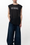 KAMIYA(カミヤ) Typography Sheer Jersey N/S Tee タイポグラフィーシアージャージーノースリーブTシャツ G16TS082