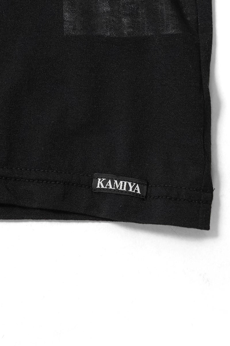 KAMIYA(カミヤ) Typography Sheer Jersey N/S Tee タイポグラフィーシアージャージーノースリーブTシャツ G16TS082