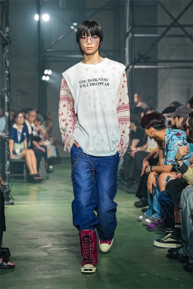 KAMIYA(カミヤ) Typography Sheer Jersey N/S Tee タイポグラフィーシアージャージーノースリーブTシャツ G16TS082