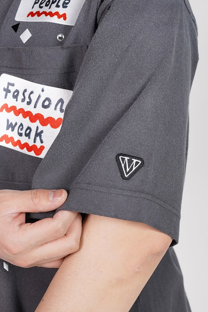 Maison MIHARA YASUHIRO(メゾン ミハラヤスヒロ) EMBELLISHED STICKER TEE エンベリッシュド ステッカーTシャツ A16TS592