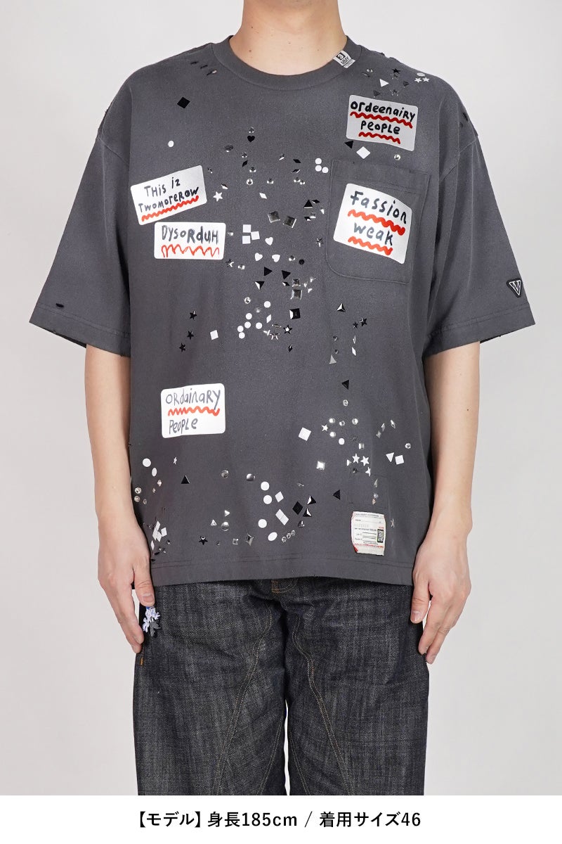 Maison MIHARA YASUHIRO(メゾン ミハラヤスヒロ) EMBELLISHED STICKER TEE エンベリッシュド ステッカーTシャツ A16TS592