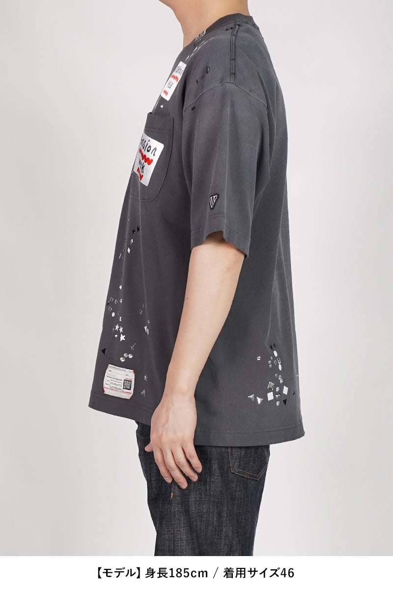 Maison MIHARA YASUHIRO(メゾン ミハラヤスヒロ) EMBELLISHED STICKER TEE エンベリッシュド ステッカーTシャツ A16TS592
