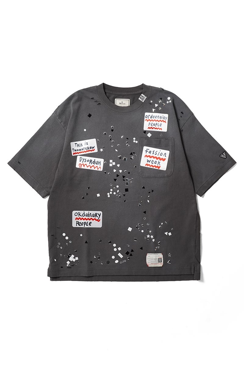 Maison MIHARA YASUHIRO(メゾン ミハラヤスヒロ) EMBELLISHED STICKER TEE エンベリッシュド ステッカーTシャツ A16TS592