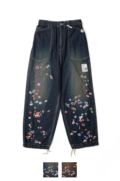 Maison MIHARA YASUHIRO(メゾン ミハラヤスヒロ) BAKER JEANS w STICKER ベイカーデニムパンツ ウィズ ステッカー J16PT124