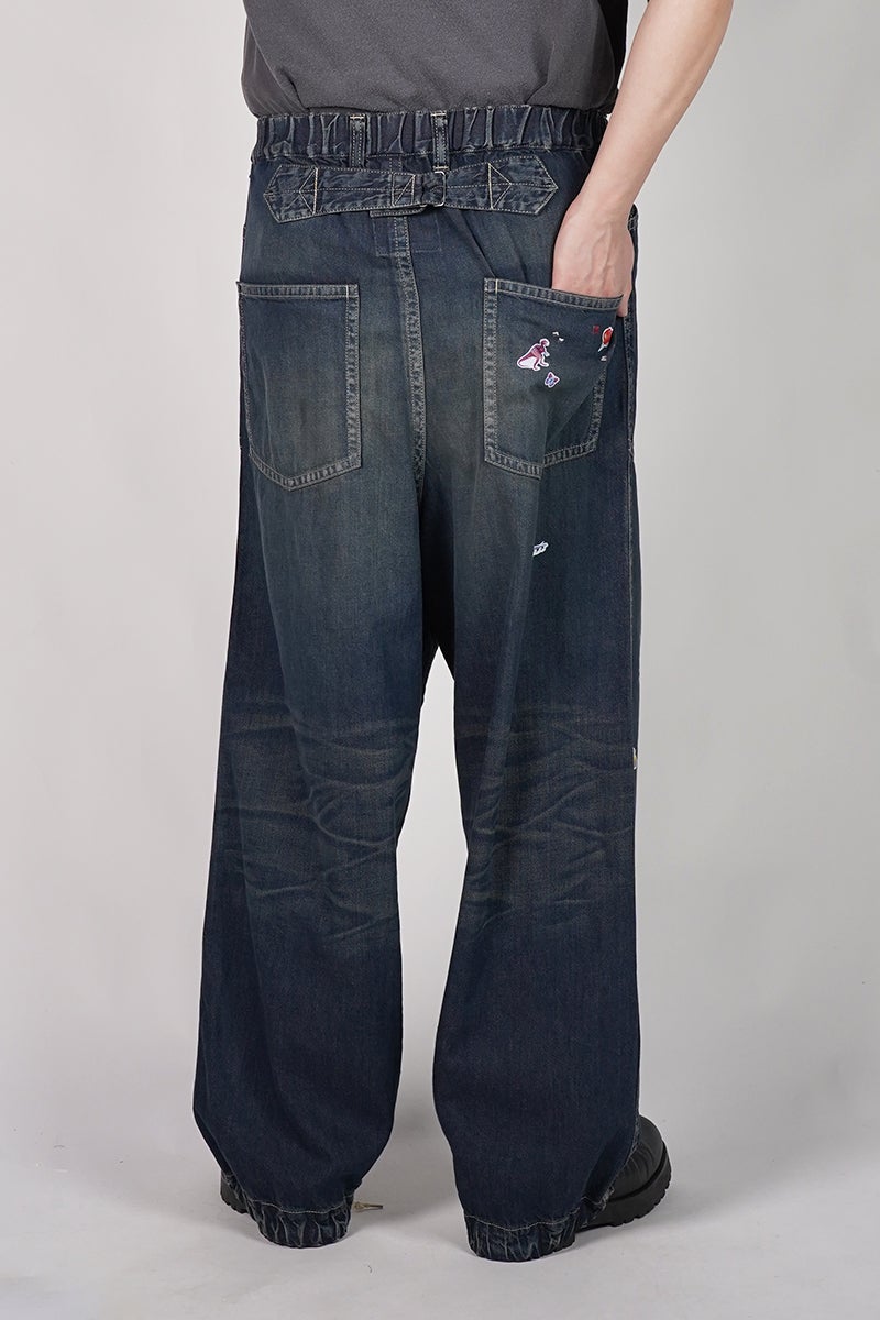 Maison MIHARA YASUHIRO(メゾン ミハラヤスヒロ) BAKER JEANS w STICKER ベイカーデニムパンツ ウィズ ステッカー J16PT124