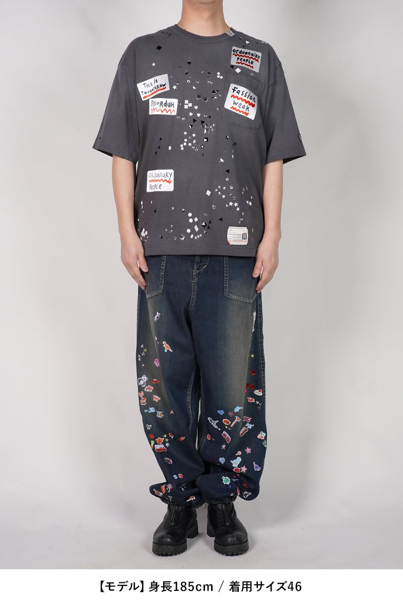 Maison MIHARA YASUHIRO(メゾン ミハラヤスヒロ) BAKER JEANS w STICKER ベイカーデニムパンツ ウィズ ステッカー J16PT124