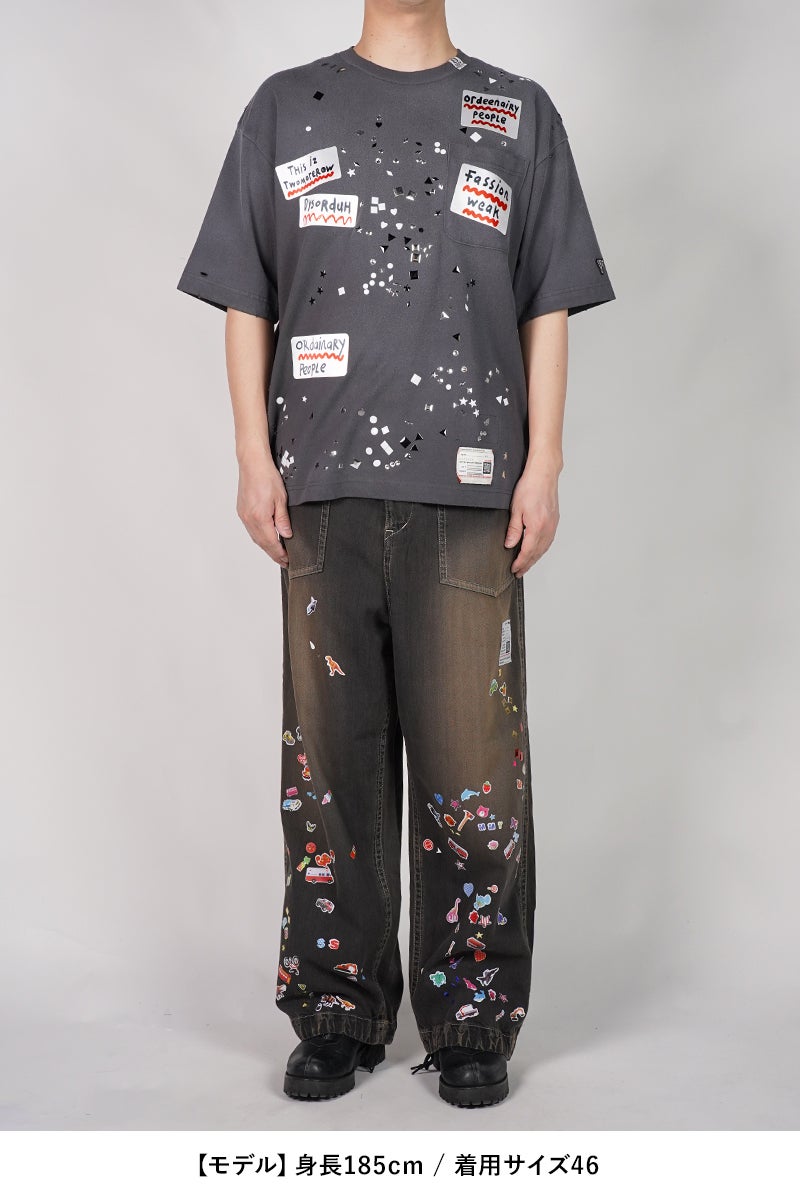 Maison MIHARA YASUHIRO(メゾン ミハラヤスヒロ) BAKER JEANS w STICKER ベイカーデニムパンツ ウィズ ステッカー J16PT124