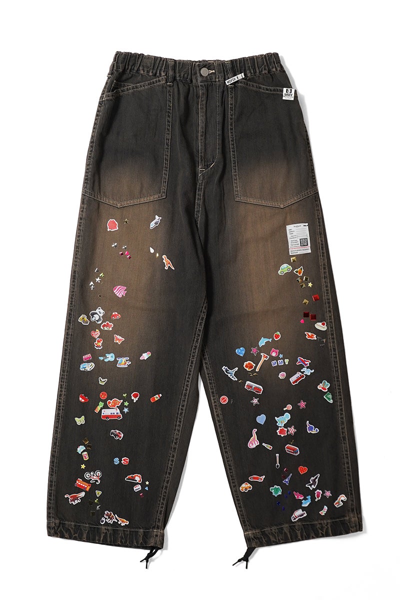 Maison MIHARA YASUHIRO(メゾン ミハラヤスヒロ) BAKER JEANS w STICKER ベイカーデニムパンツ ウィズ ステッカー J16PT124