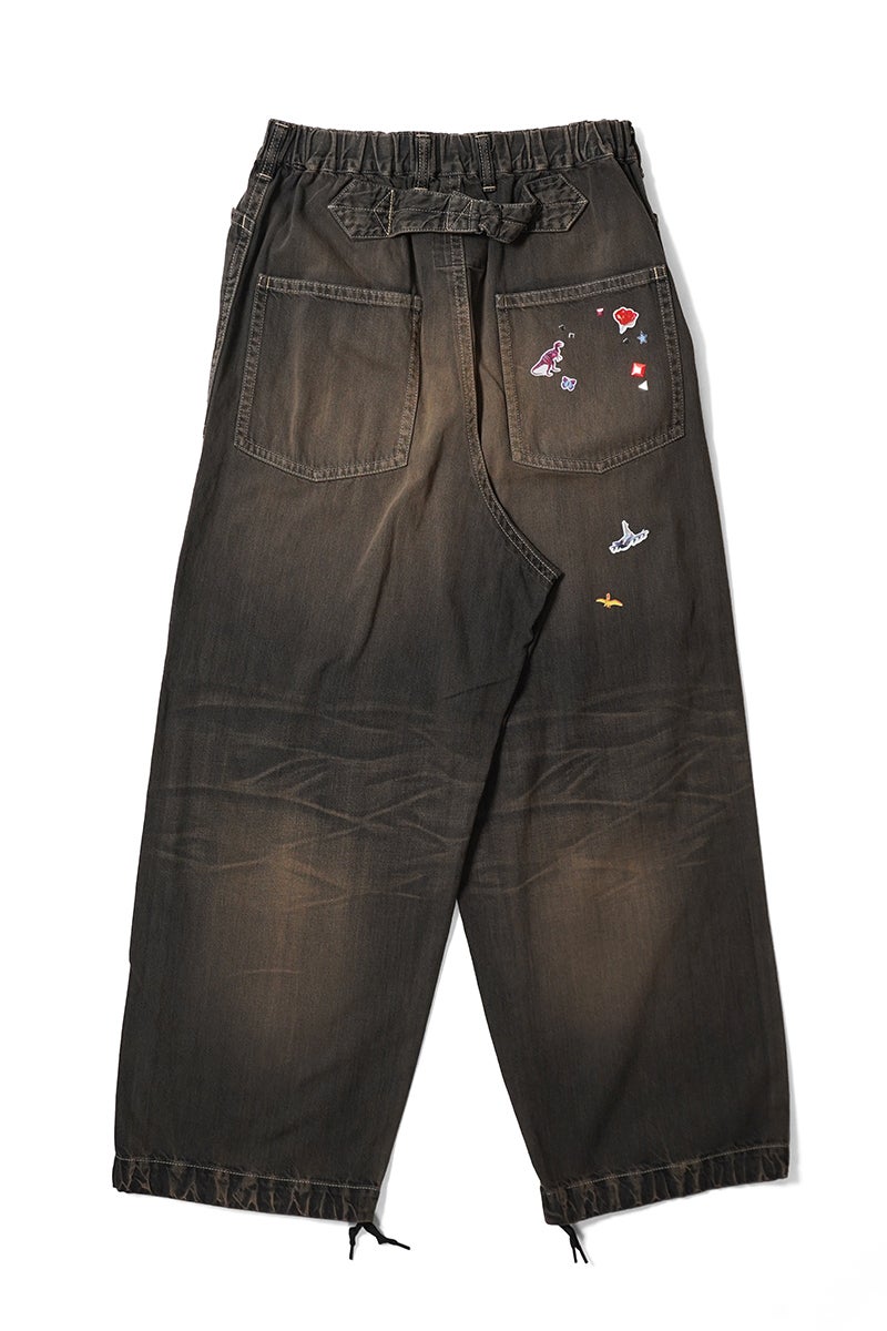 Maison MIHARA YASUHIRO(メゾン ミハラヤスヒロ) BAKER JEANS w STICKER ベイカーデニムパンツ ウィズ ステッカー J16PT124