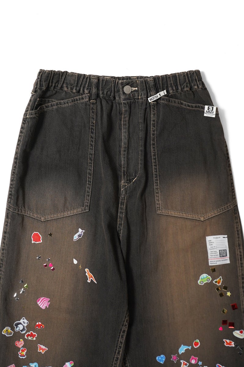 Maison MIHARA YASUHIRO(メゾン ミハラヤスヒロ) BAKER JEANS w STICKER ベイカーデニムパンツ ウィズ ステッカー J16PT124
