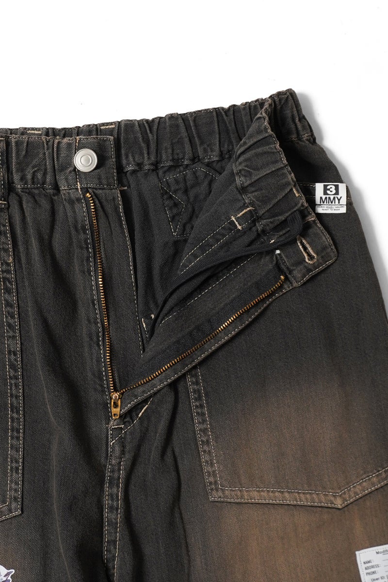 Maison MIHARA YASUHIRO(メゾン ミハラヤスヒロ) BAKER JEANS w STICKER ベイカーデニムパンツ ウィズ ステッカー J16PT124