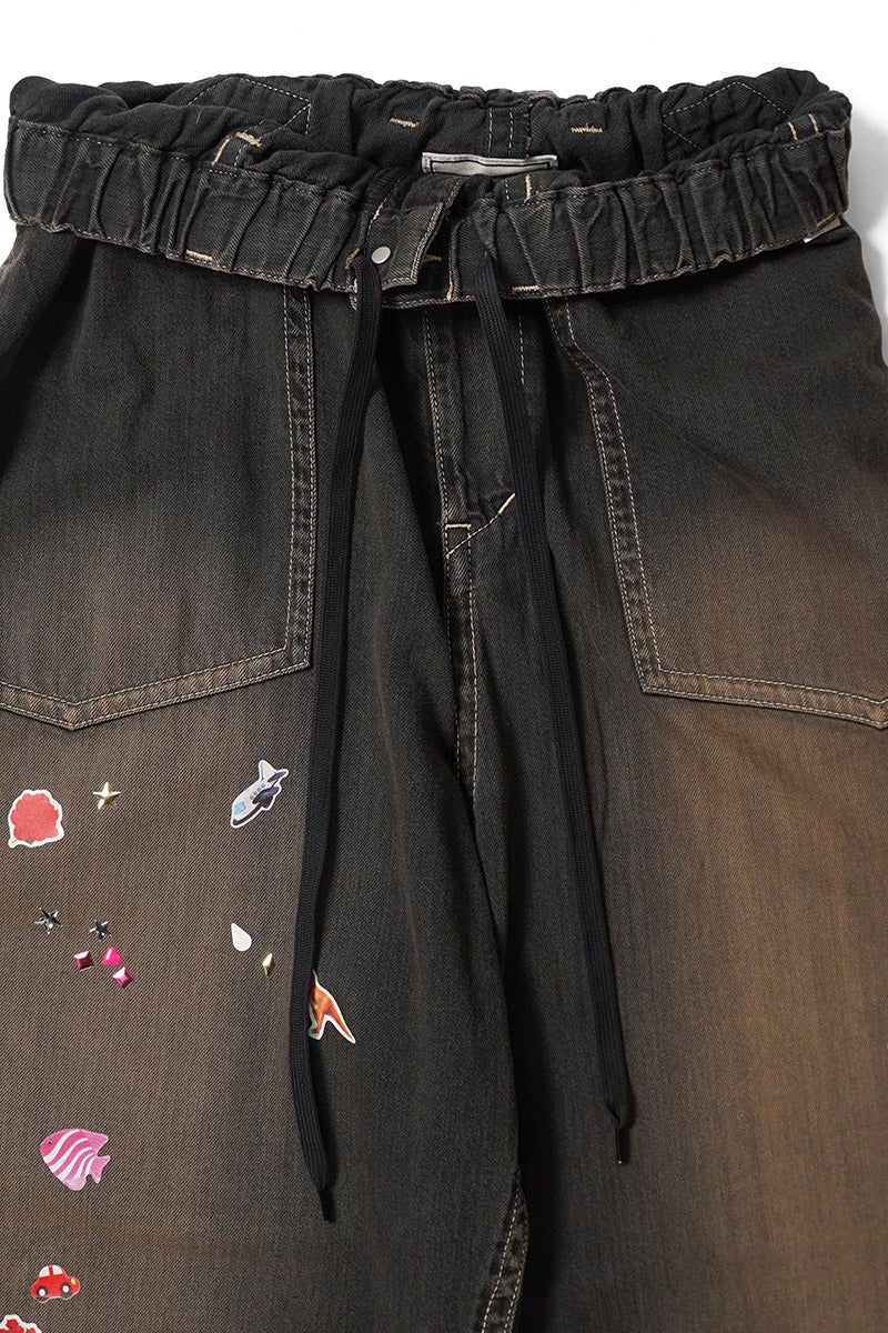 Maison MIHARA YASUHIRO(メゾン ミハラヤスヒロ) BAKER JEANS w STICKER ベイカーデニムパンツ ウィズ ステッカー J16PT124