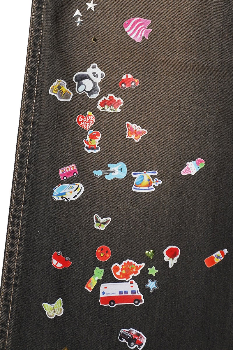 Maison MIHARA YASUHIRO(メゾン ミハラヤスヒロ) BAKER JEANS w STICKER ベイカーデニムパンツ ウィズ ステッカー J16PT124