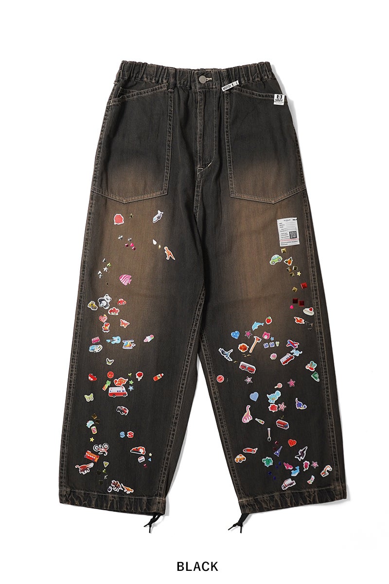 Maison MIHARA YASUHIRO(メゾン ミハラヤスヒロ) BAKER JEANS w STICKER ベイカーデニムパンツ ウィズ ステッカー J16PT124