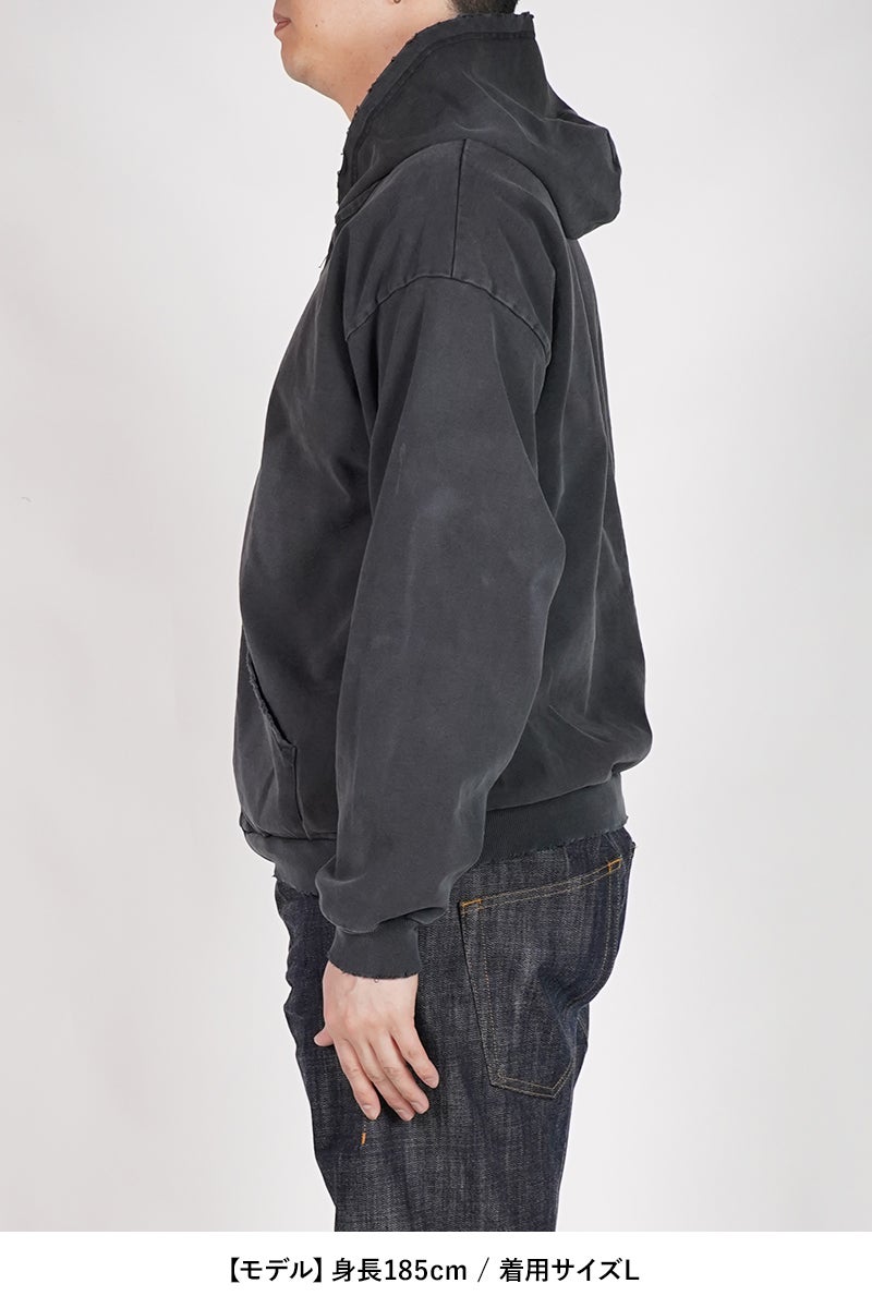 New Manual(ニューマニュアル) VINTAGE WASHED ZIP HOODIE ビンテージウォッシュドジップフーディー 2026SS-CS2-YT