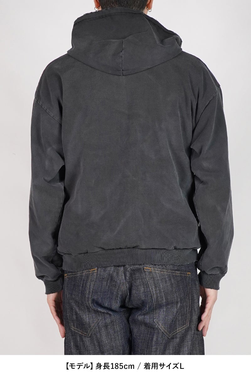 New Manual(ニューマニュアル) VINTAGE WASHED ZIP HOODIE ビンテージウォッシュドジップフーディー 2026SS-CS2-YT