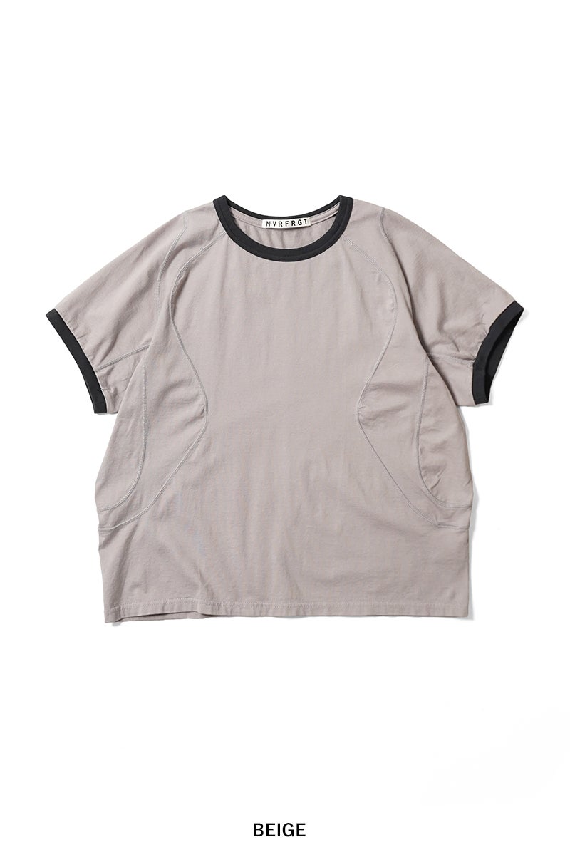 NVRFRGT(ネバーフォーゲット) PANELLED HALF SLEEVE RINGER T-SHIRT パネルドハーフスリーブリンガーTシャツ NF261T01