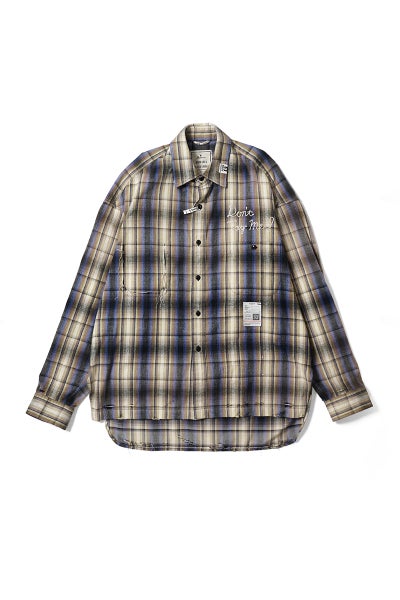 Maison MIHARA YASUHIRO(メゾン ミハラヤスヒロ) VINTAGE LIKE CHECK LS SHIRTS ヴィンテージライクチェック長袖シャツ J16SH181