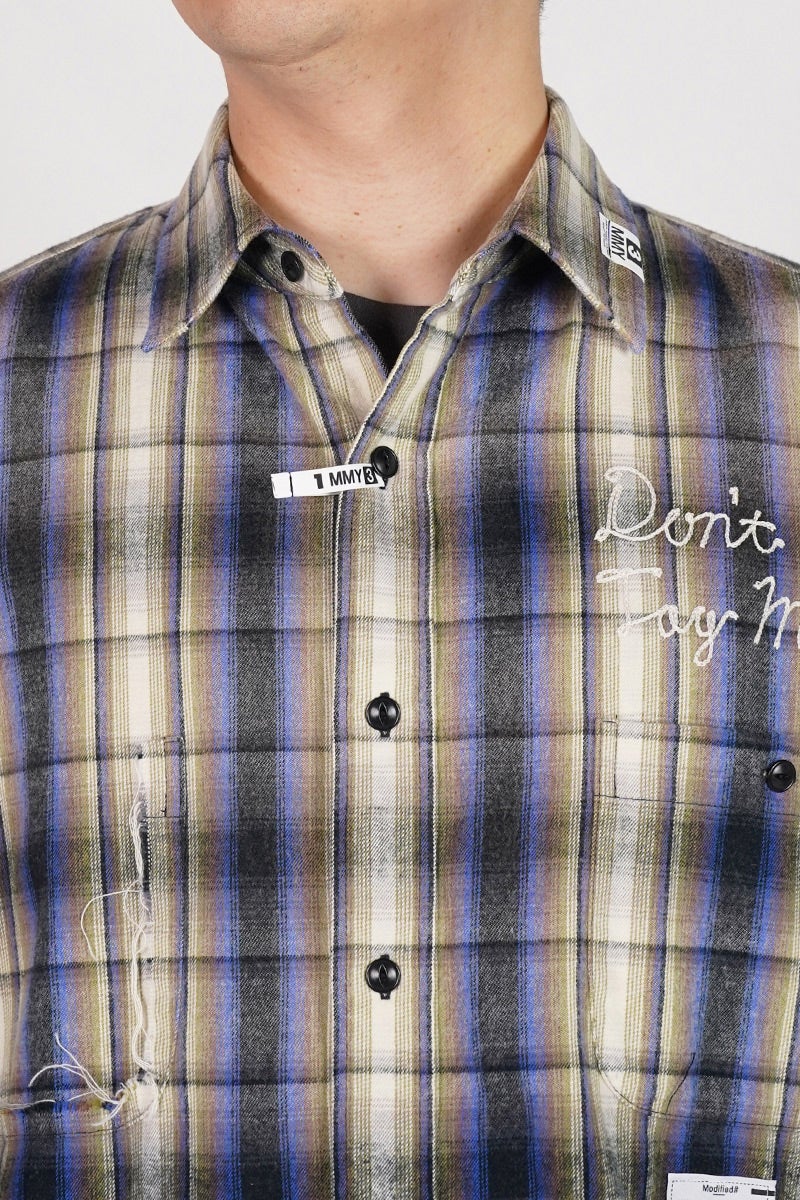 Maison MIHARA YASUHIRO(メゾン ミハラヤスヒロ) VINTAGE LIKE CHECK LS SHIRTS ヴィンテージライクチェック長袖シャツ J16SH181