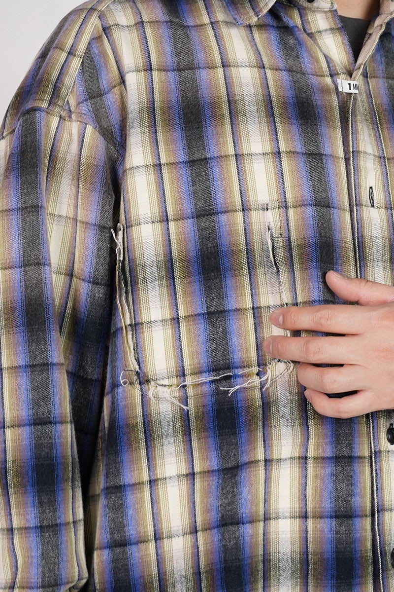 Maison MIHARA YASUHIRO(メゾン ミハラヤスヒロ) VINTAGE LIKE CHECK LS SHIRTS ヴィンテージライクチェック長袖シャツ J16SH181
