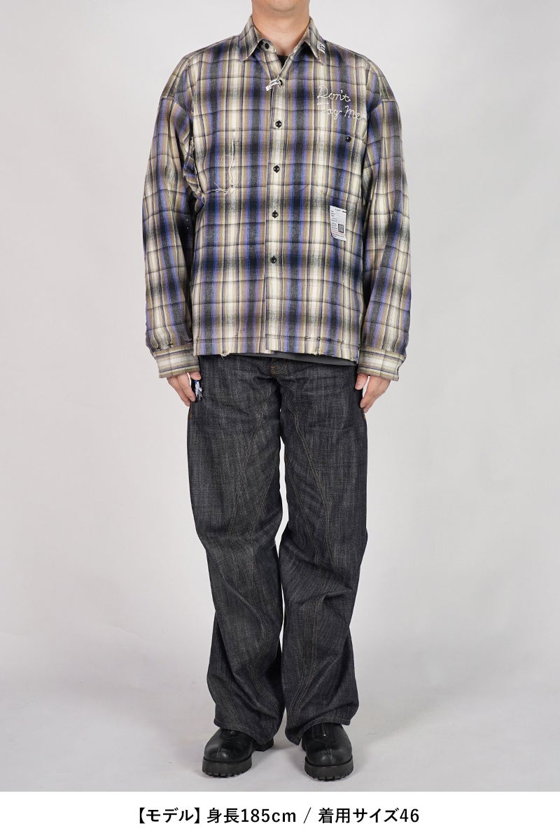 Maison MIHARA YASUHIRO(メゾン ミハラヤスヒロ) VINTAGE LIKE CHECK LS SHIRTS ヴィンテージライクチェック長袖シャツ J16SH181