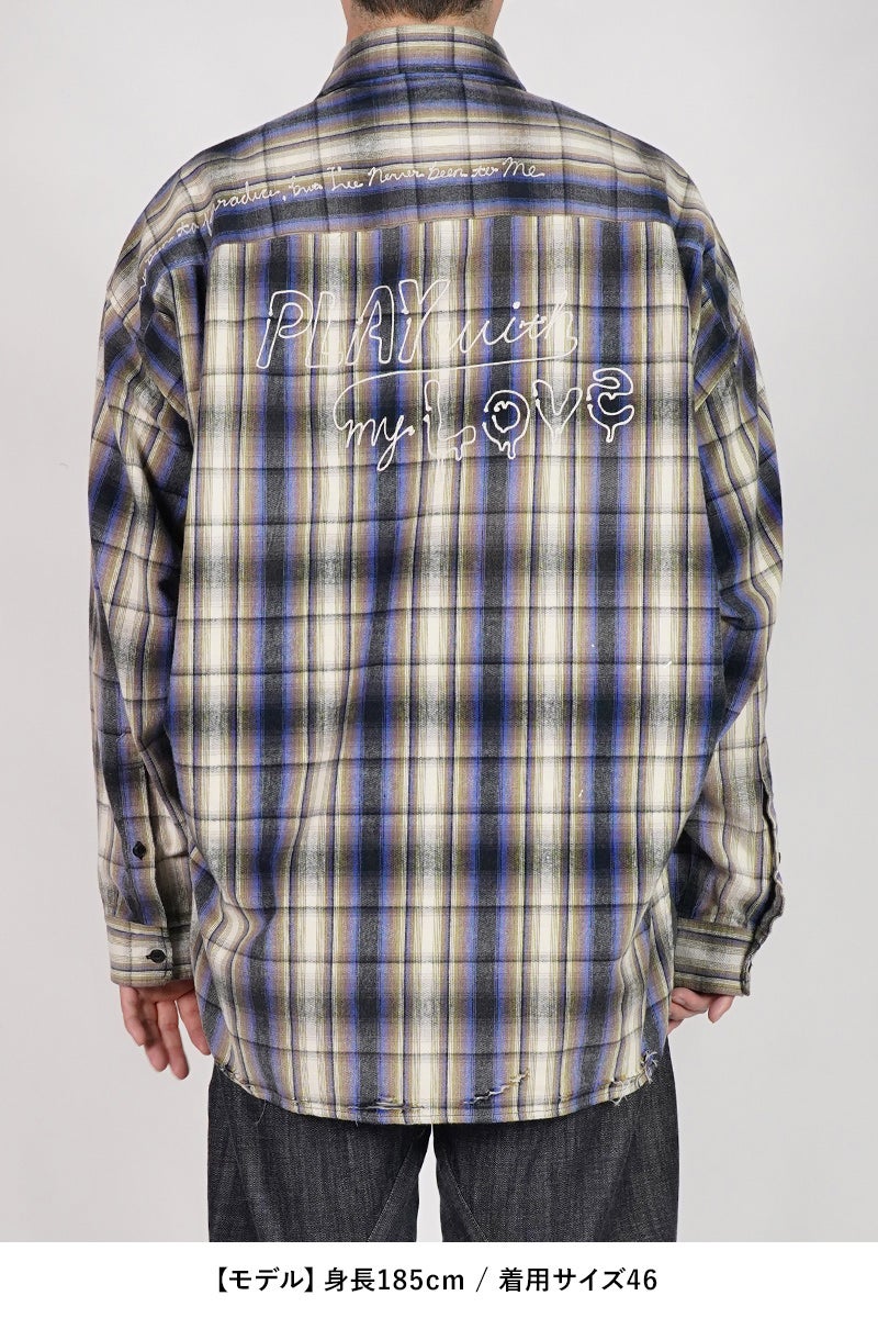 Maison MIHARA YASUHIRO(メゾン ミハラヤスヒロ) VINTAGE LIKE CHECK LS SHIRTS ヴィンテージライクチェック長袖シャツ J16SH181