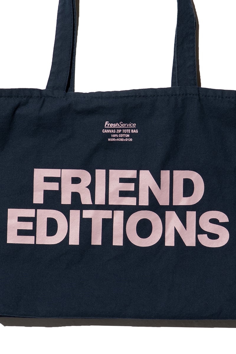 FreshService(フレッシュサービス) FRIEND EDITIONS CANVAS ZIP TOTE BAG フレンドエディション キャンバスジップトートバッグ FSC261-90091FE