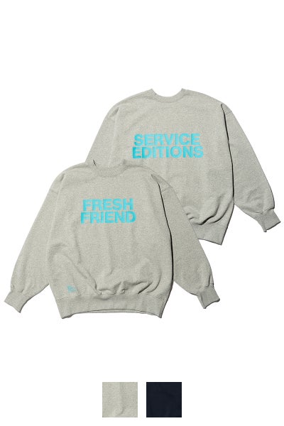 FreshService(フレッシュサービス) FRIEND EDITIONS LIGHT OZ CREW NECK SWEAT フレンドエディション ライトオンスクルーネックスウェット FSC261-70088FE