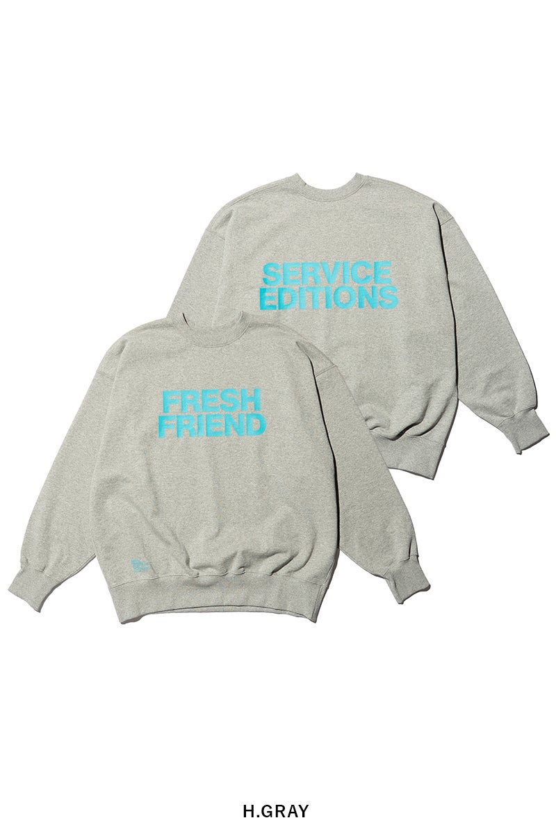 FreshService(フレッシュサービス) FRIEND EDITIONS LIGHT OZ CREW NECK SWEAT フレンドエディション ライトオンスクルーネックスウェット FSC261-70088FE