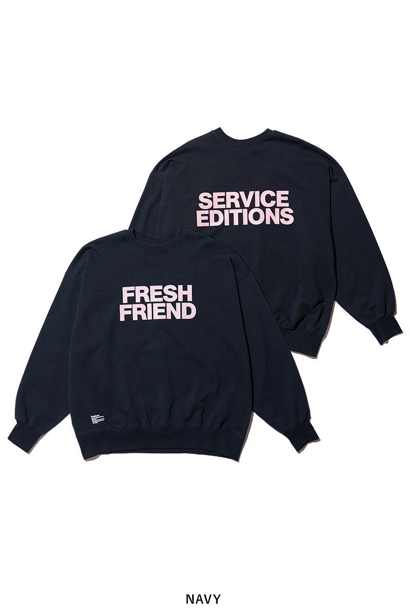 FreshService(フレッシュサービス) FRIEND EDITIONS LIGHT OZ CREW NECK SWEAT フレンドエディション ライトオンスクルーネックスウェット FSC261-70088FE