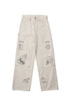 SUGARHILL(シュガーヒル) TATTOO FLASH PRINT MODERN DENIM DOUBLE KNEE CUT タトゥーフラッシュプリントモダンデニムダブルニーカットパンツ 26440417