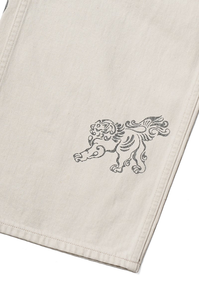 SUGARHILL(シュガーヒル) TATTOO FLASH PRINT MODERN DENIM DOUBLE KNEE CUT タトゥーフラッシュプリントモダンデニムダブルニーカットパンツ 26440417