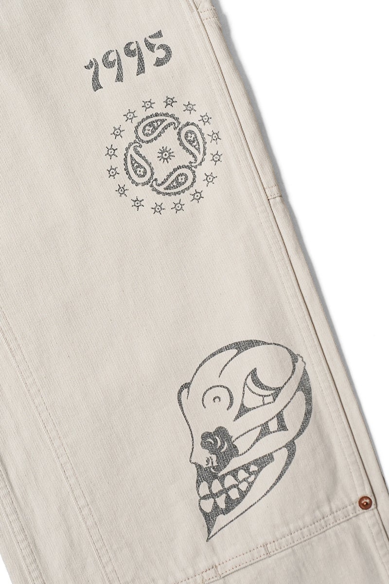 SUGARHILL(シュガーヒル) TATTOO FLASH PRINT MODERN DENIM DOUBLE KNEE CUT タトゥーフラッシュプリントモダンデニムダブルニーカットパンツ 26440417