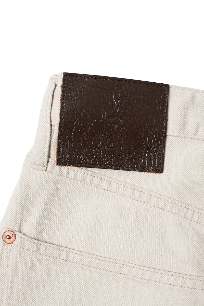 タトゥー フラッシュ プリント モダン デニム ダブルニーカット サイズ30 TATTOO FLASH PRINT MODERN DENIM WIDE CUT(W30 ECRU): SUGARHILL