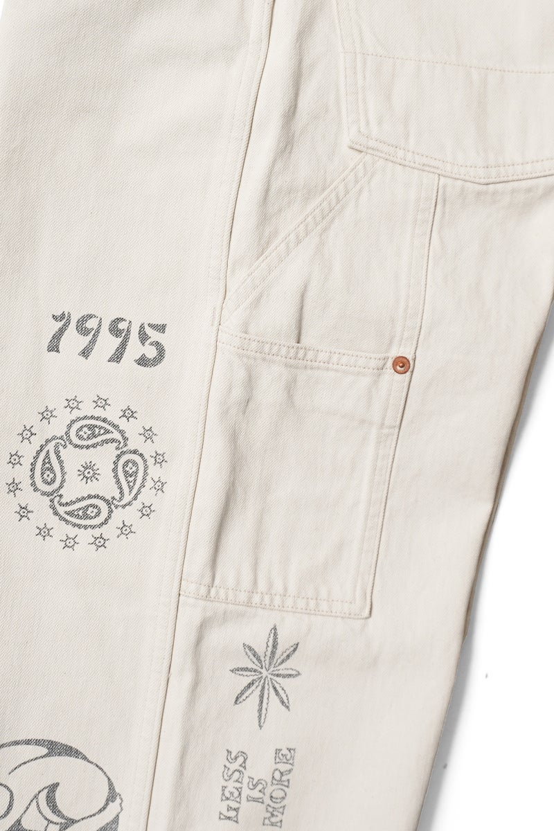 SUGARHILL(シュガーヒル) TATTOO FLASH PRINT MODERN DENIM DOUBLE KNEE CUT タトゥーフラッシュプリントモダンデニムダブルニーカットパンツ 26440417