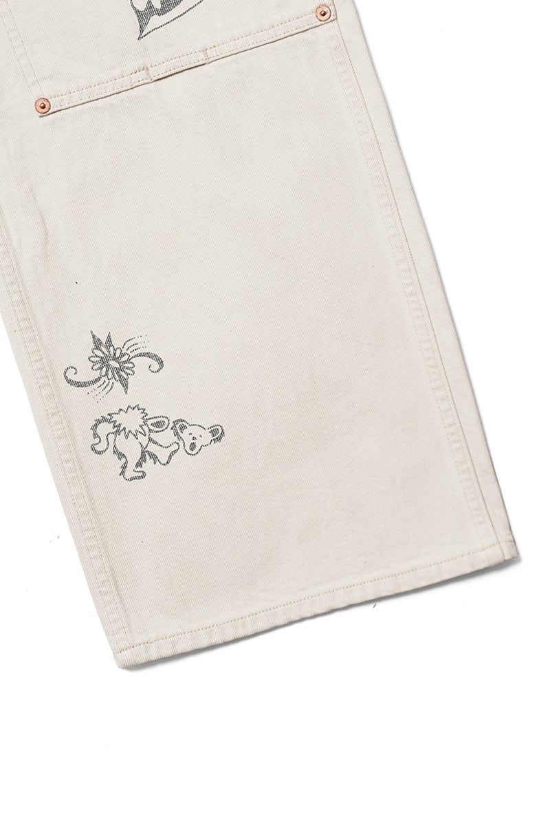 SUGARHILL(シュガーヒル) TATTOO FLASH PRINT MODERN DENIM DOUBLE KNEE CUT タトゥーフラッシュプリントモダンデニムダブルニーカットパンツ 26440417