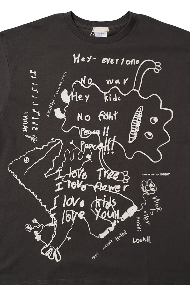 INNAT(インアット) RAKUGAKI SS TEE 落書き半袖Tシャツ INNAT09-C05