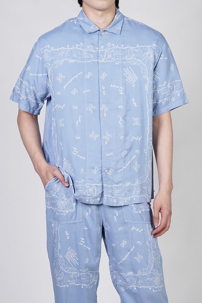 INNAT(インアット) RAKUGAKI BANDANA SHIRT 落書きバンダナシャツ INNAT09-S03