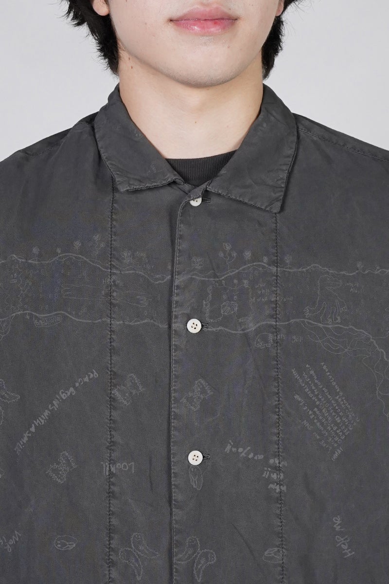 INNAT(インアット) RAKUGAKI BANDANA SHIRT 落書きバンダナシャツ INNAT09-S03