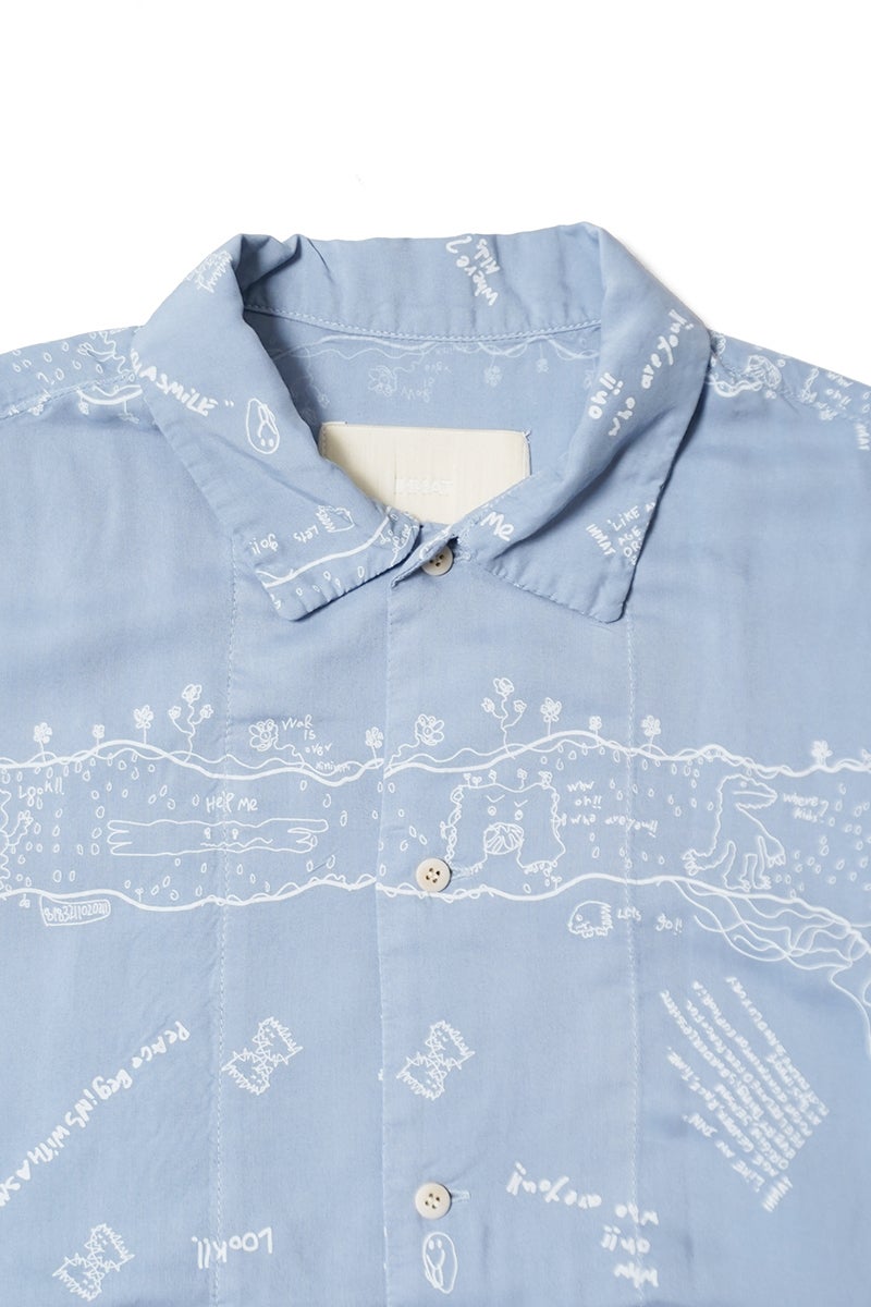 INNAT(インアット) RAKUGAKI BANDANA SHIRT 落書きバンダナシャツ INNAT09-S03