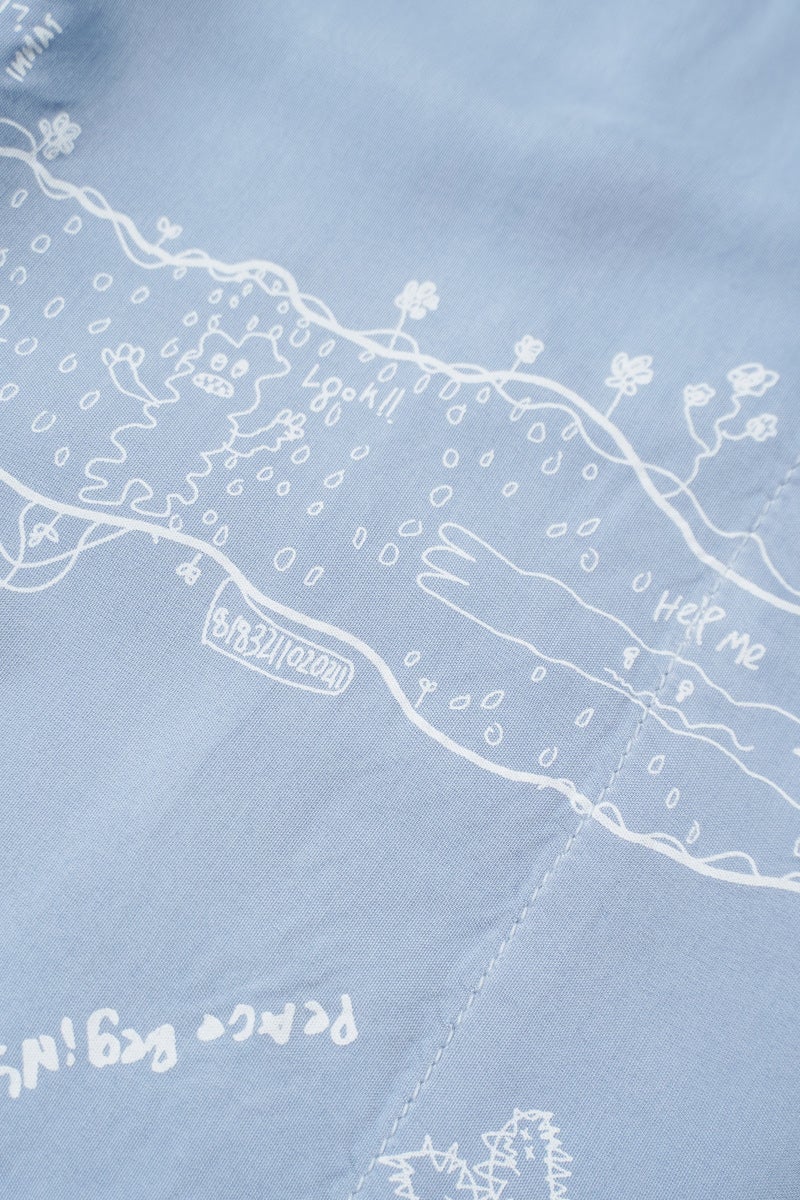 INNAT(インアット) RAKUGAKI BANDANA SHIRT 落書きバンダナシャツ INNAT09-S03