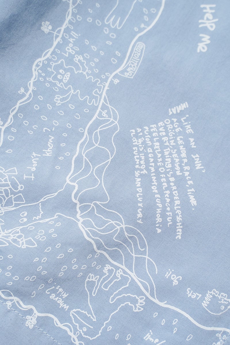 INNAT(インアット) RAKUGAKI BANDANA SHIRT 落書きバンダナシャツ INNAT09-S03