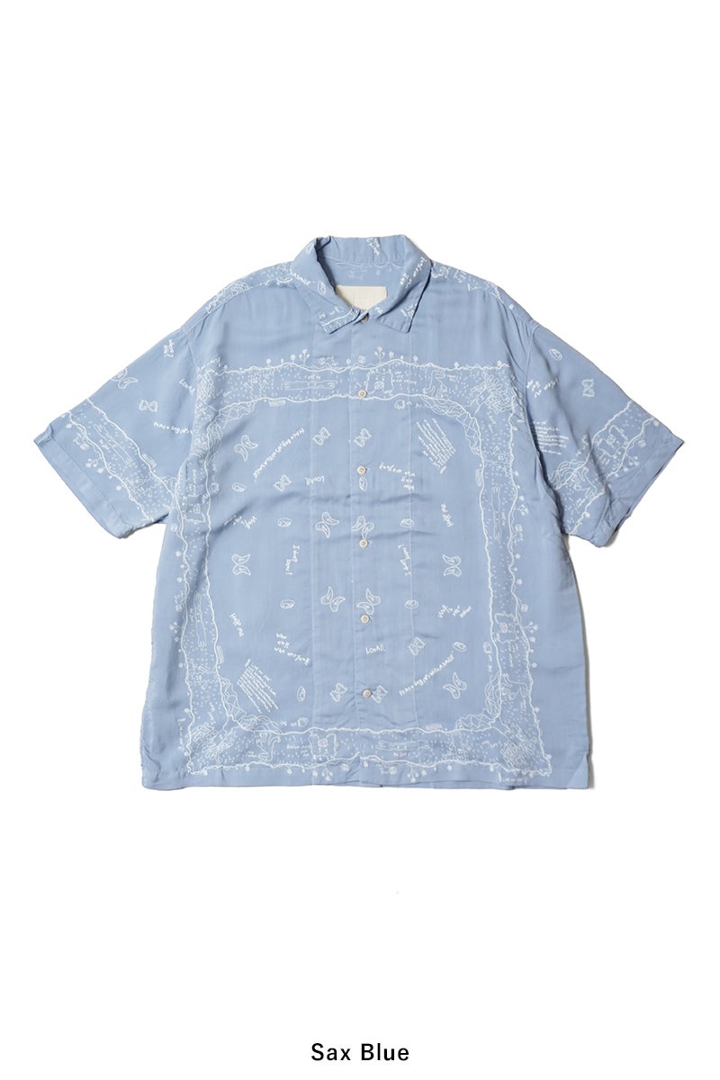 INNAT(インアット) RAKUGAKI BANDANA SHIRT 落書きバンダナシャツ INNAT09-S03