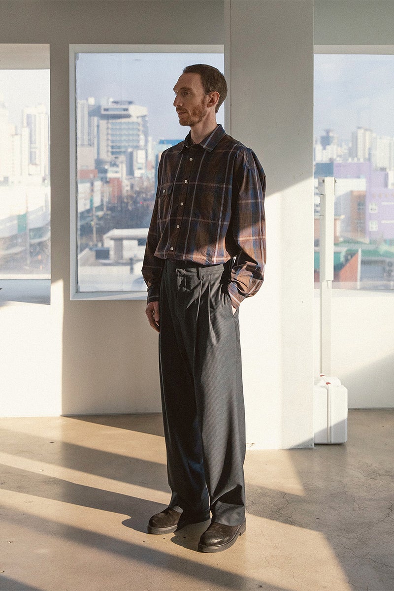 ANOTHER OFFICE(アナザーオフィス) Narrow Stripe Tapered Slacks ナローストライプテーパードスラックス AOFSPT017