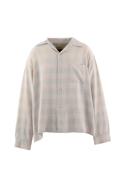 SAINT Mxxxxxx(セントマイケル) SM-MK8-0000-046 / RAYON SHIRT / CHECK SKY BLUE レーヨンチェックシャツ