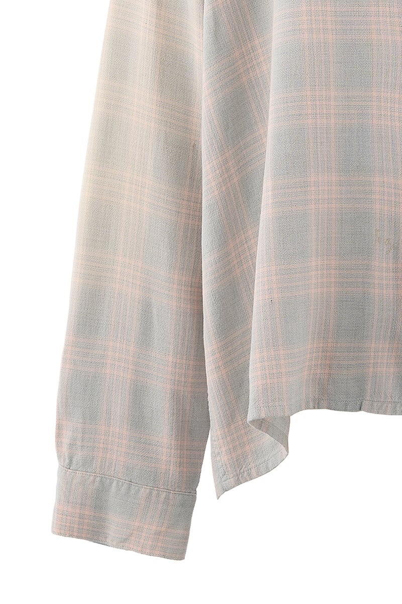 SAINT Mxxxxxx(セントマイケル) SM-MK8-0000-046 / RAYON SHIRT / CHECK SKY BLUE レーヨンチェックシャツ