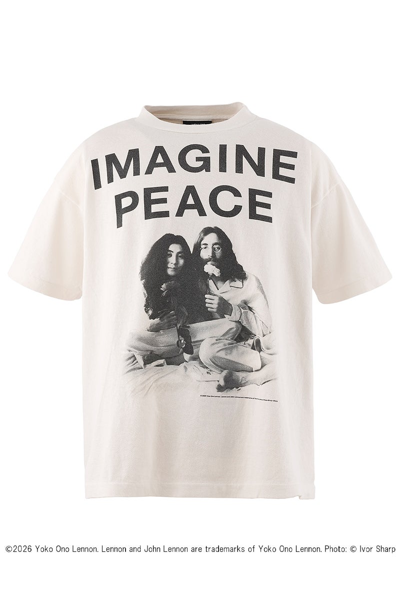 SAINT Mxxxxxx(セントマイケル) SM-MK8-0000-C27 / JL_SS T-SHIRT / IMAGINE PEACE / WHT ジョンレノン半袖Tシャツ イマジン