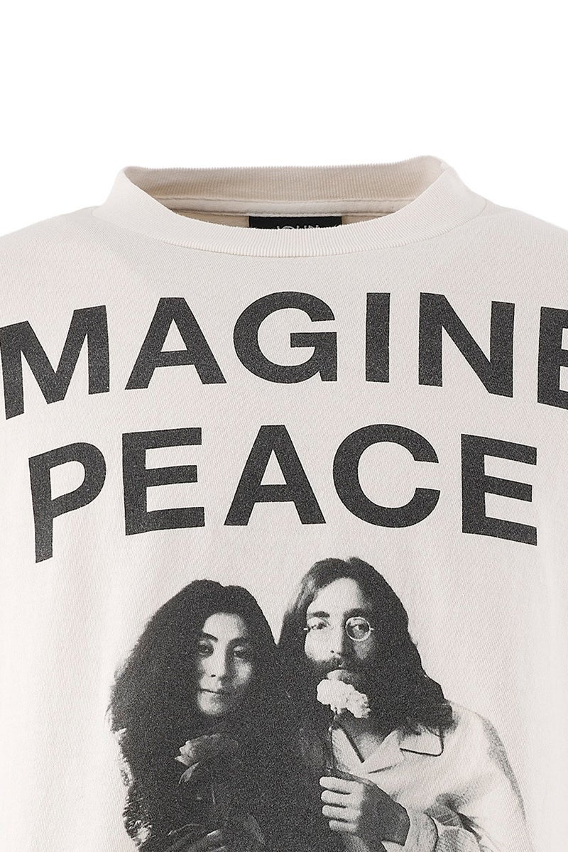 SAINT Mxxxxxx(セントマイケル) SM-MK8-0000-C27 / JL_SS T-SHIRT / IMAGINE PEACE / WHT ジョンレノン半袖Tシャツ イマジン