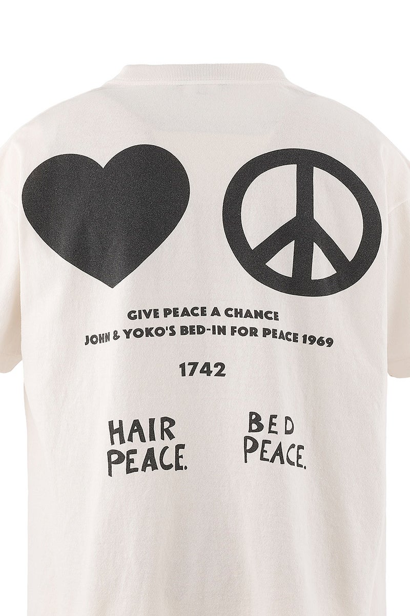 SAINT Mxxxxxx(セントマイケル) SM-MK8-0000-C27 / JL_SS T-SHIRT / IMAGINE PEACE / WHT ジョンレノン半袖Tシャツ イマジン