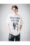 SAINT Mxxxxxx(セントマイケル) SM-MK8-0000-C27 / JL_SS T-SHIRT / IMAGINE PEACE / WHT ジョンレノン半袖Tシャツ イマジン